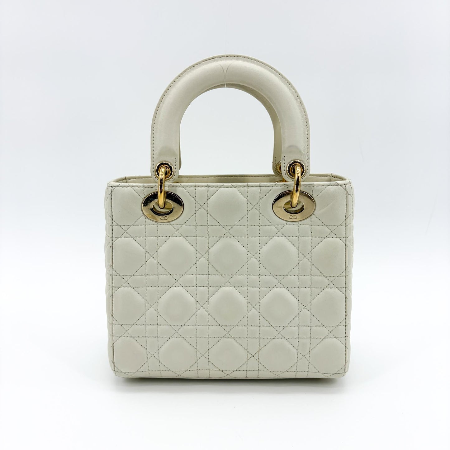 Dior Lady Dior Small Bag Latte Lambskin Gold Hardware