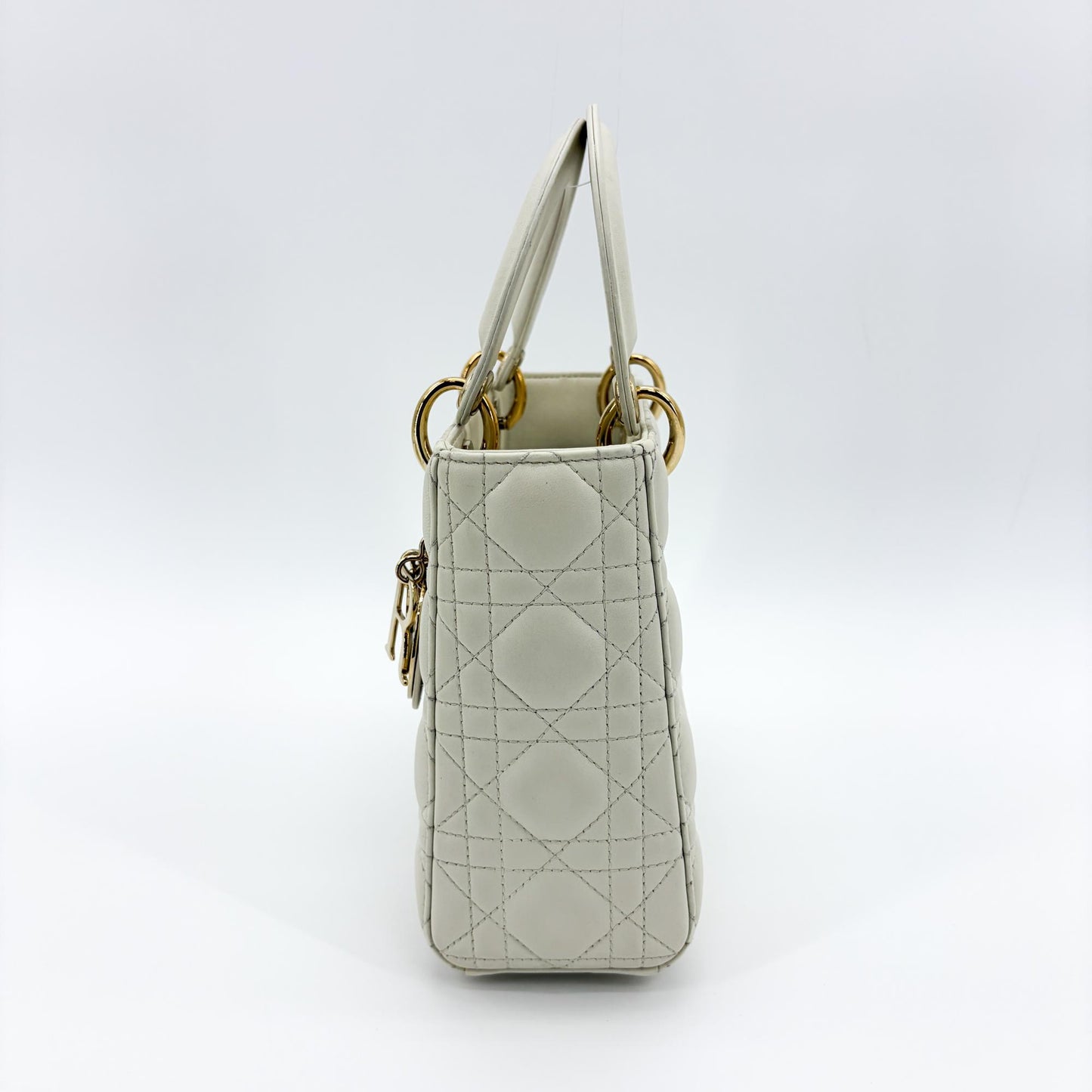 Dior Lady Dior Small Bag Latte Lambskin Gold Hardware