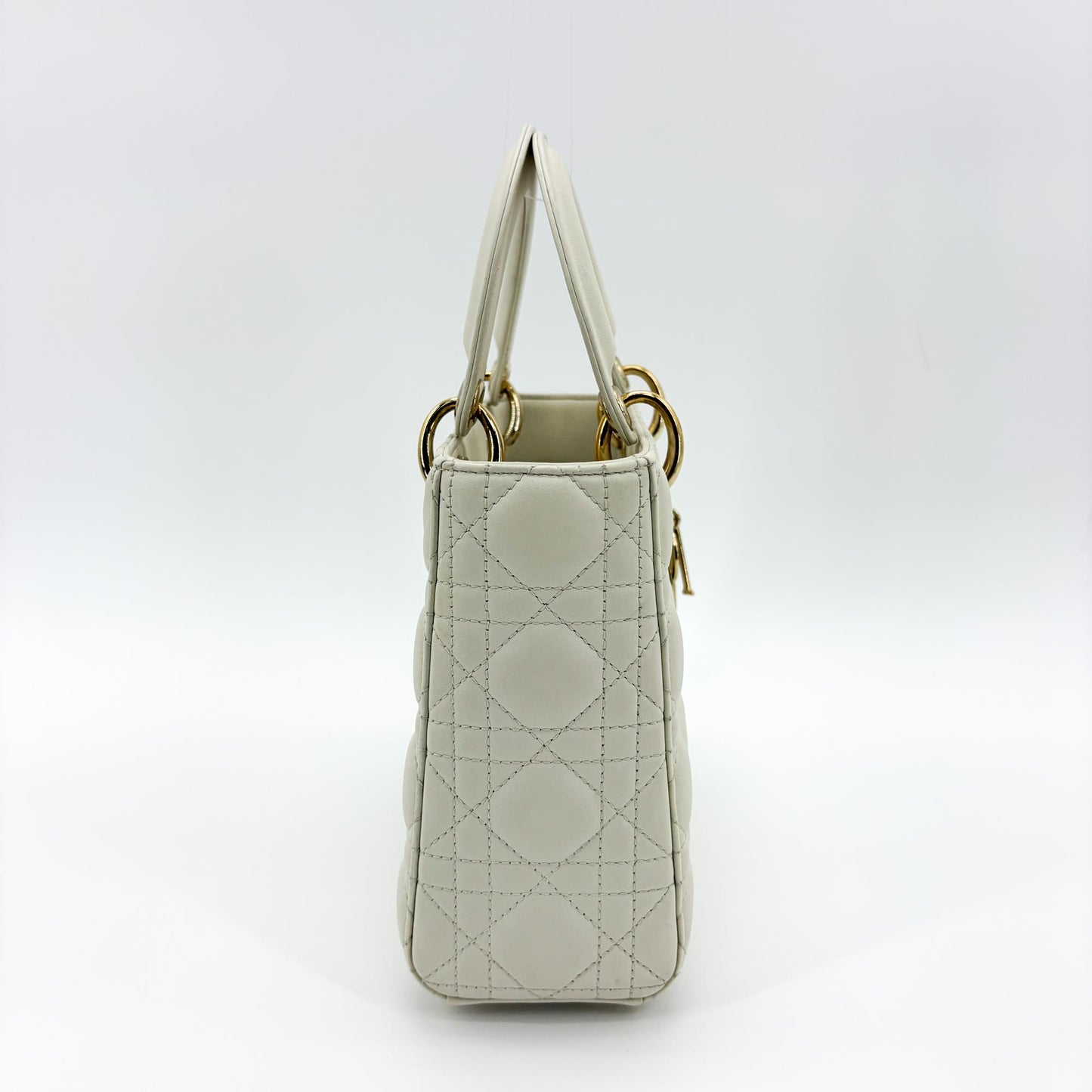 Dior Lady Dior Small Bag Latte Lambskin Gold Hardware
