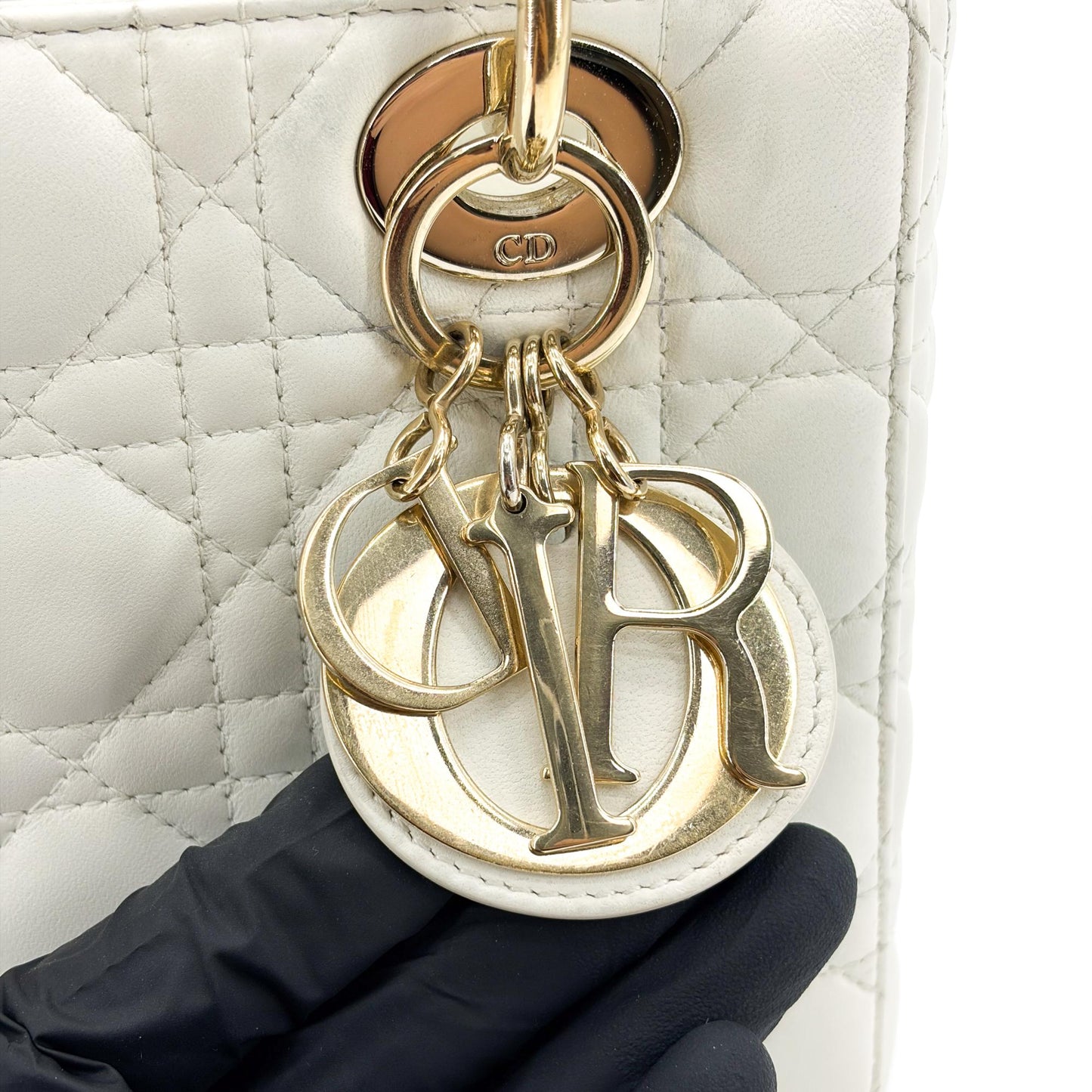 Dior Lady Dior Small Bag Latte Lambskin Gold Hardware