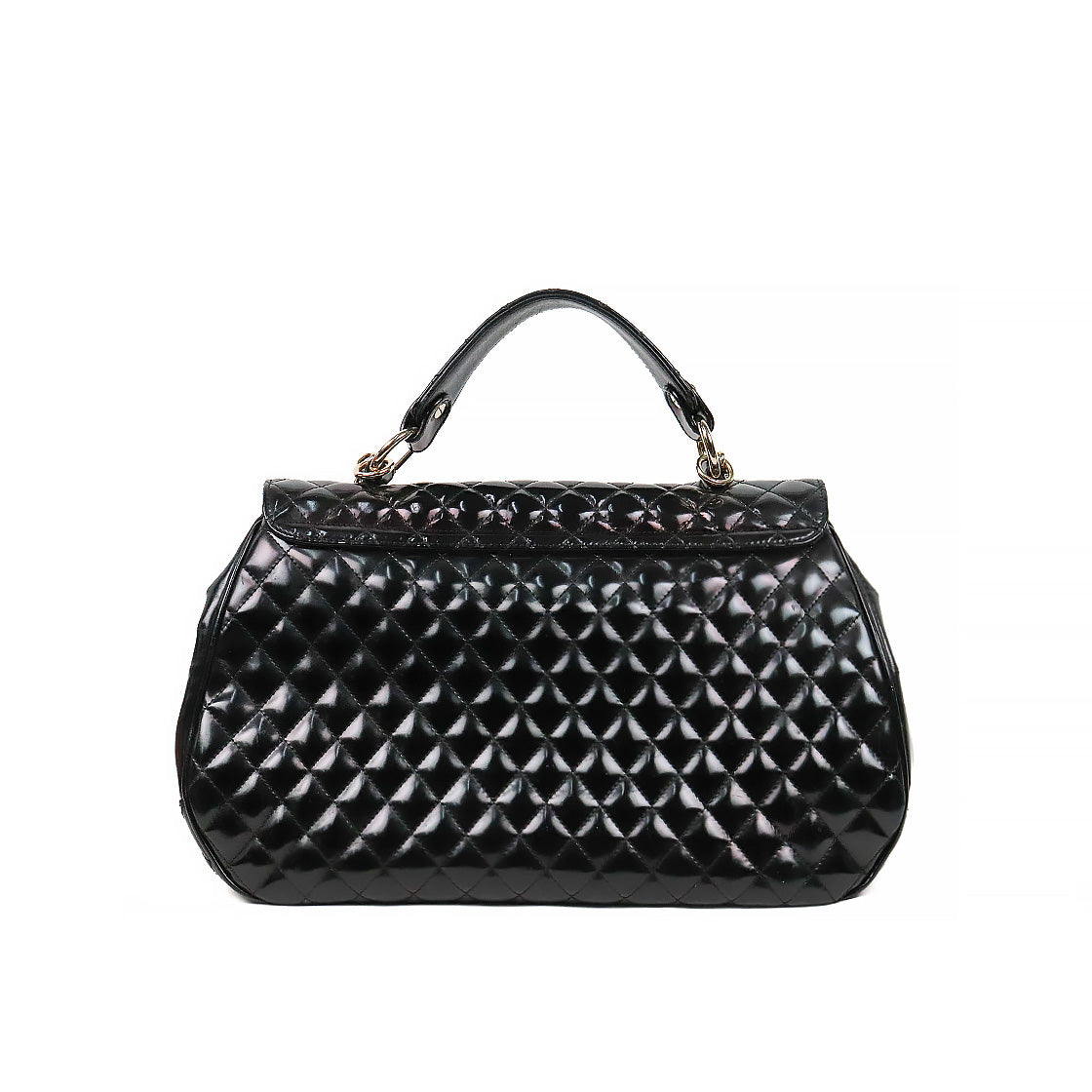 Chanel Black Faded Mademoiselle Lock Kelly Top-Handle Chain 2-Way