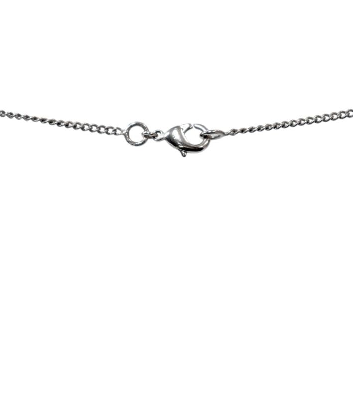 Chanel Cubic CC Silver Necklace