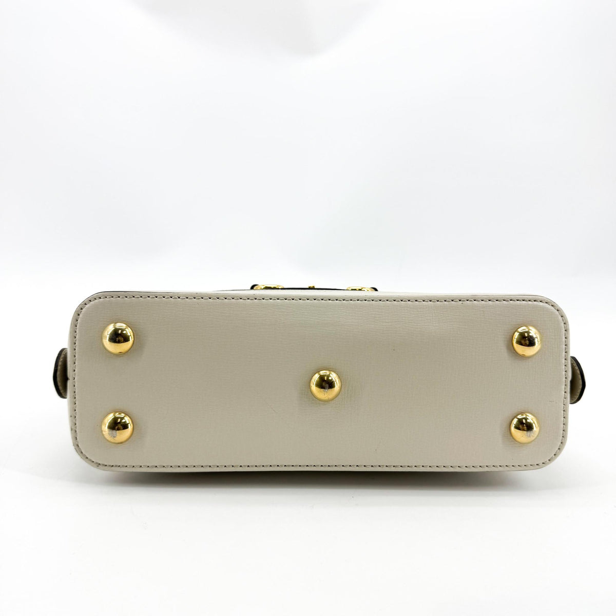 Gucci Horsebit 1955 Small Top Handle Bag White GG Supreme