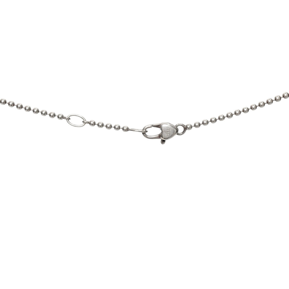 Gucci Heart Interlocking G Silver Necklace
