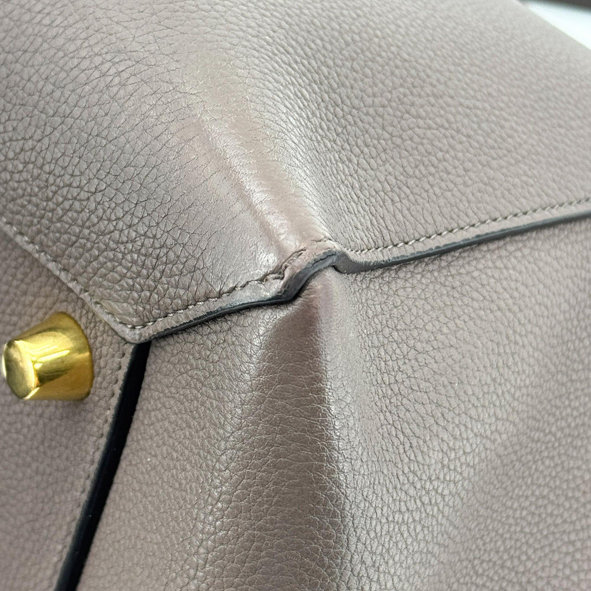 Line Grained Calfskin Belt Bag