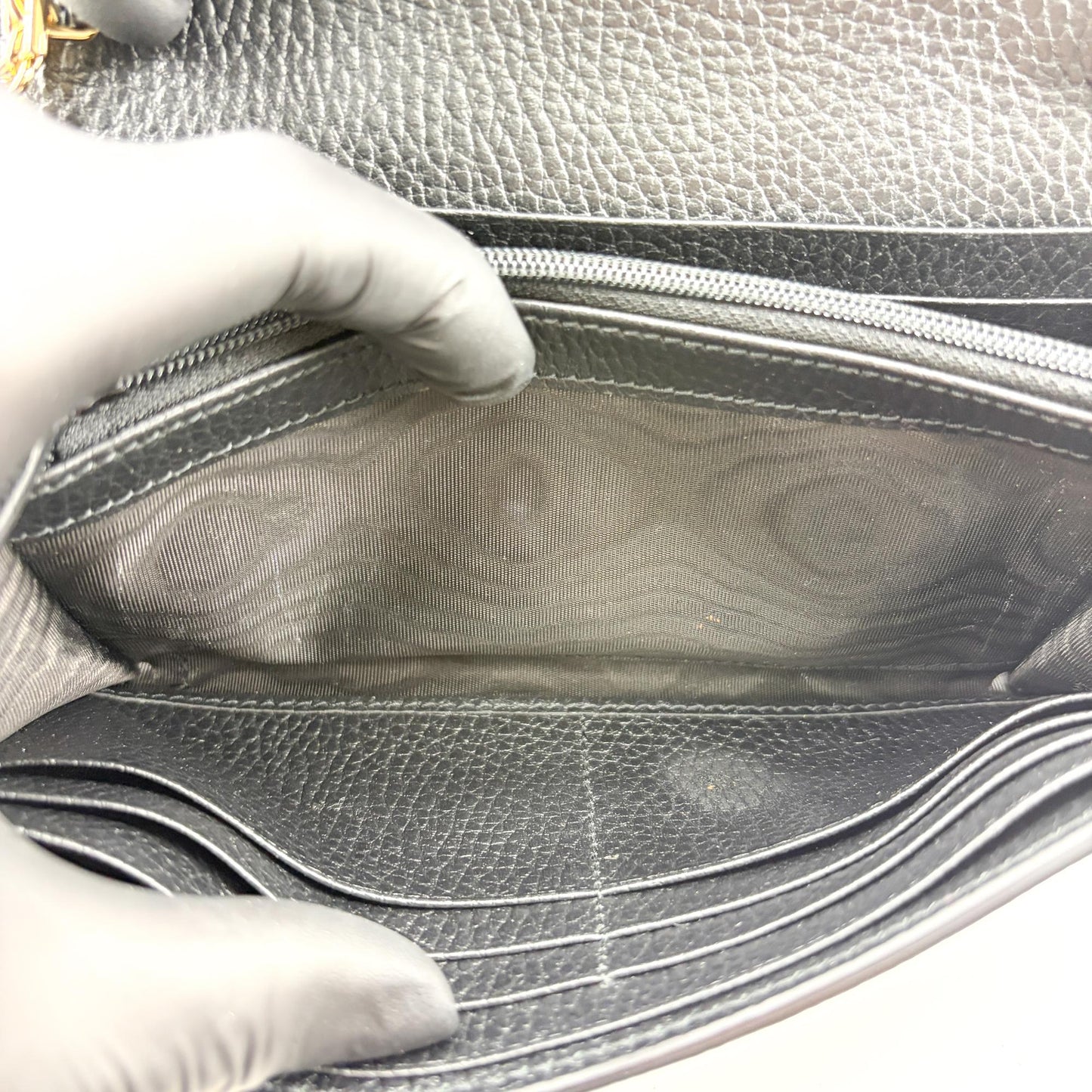 Gucci GG Marmont GG Supreme Chain Wallet Black