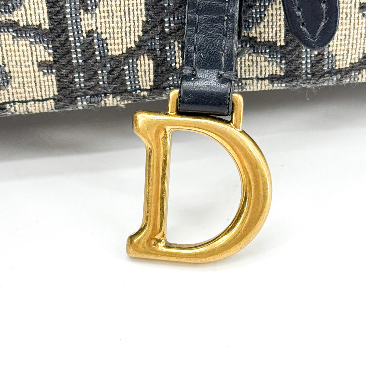 Dior Saddle Slim Clutch Blue Oblique Jacquard