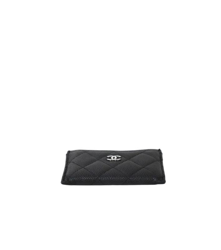 Chanel Black Caviar Skin Card Holder Wallet
