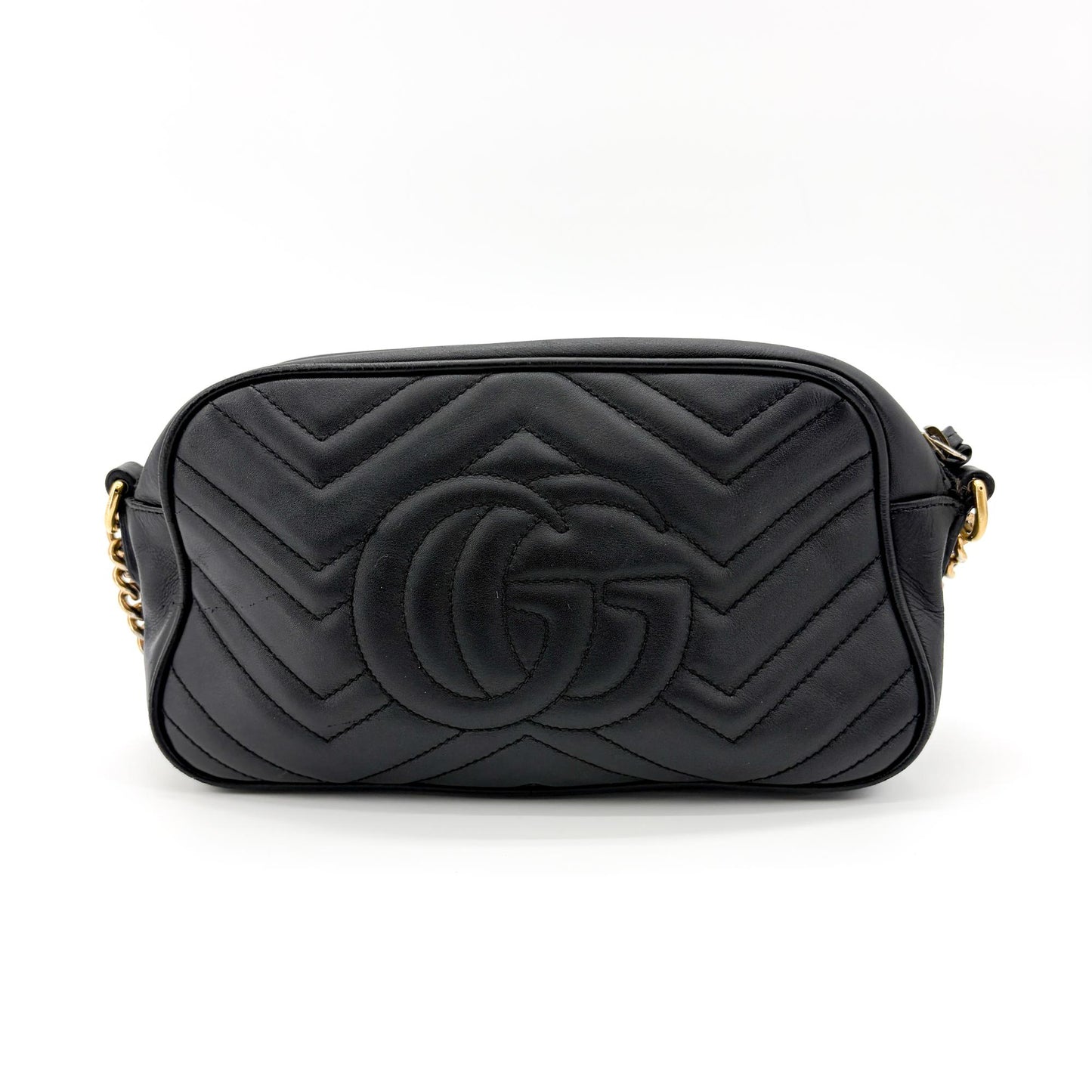 Gucci GG Marmont Small Matelassé Camera Bag Shoulder Bag Black