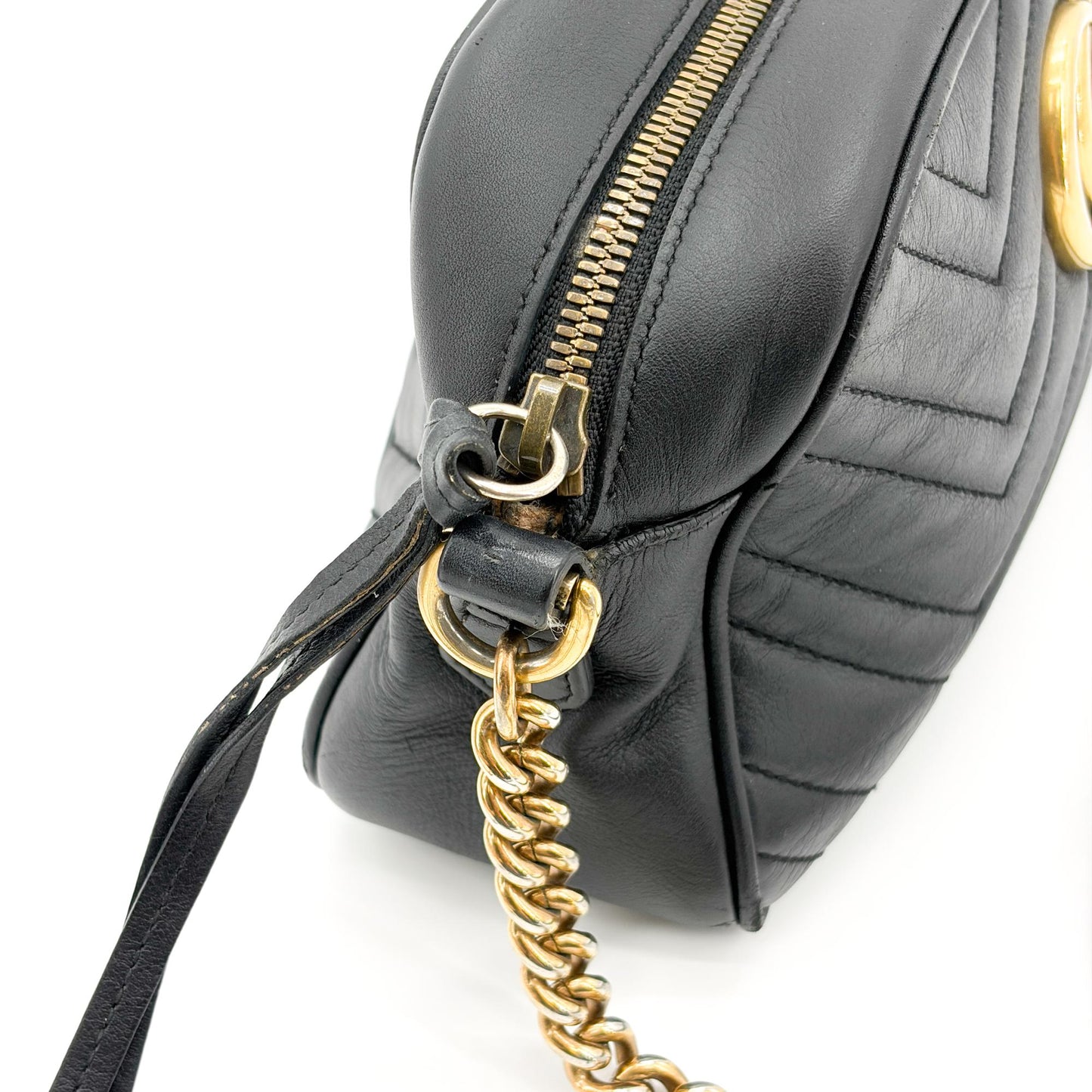 Gucci GG Marmont Small Matelassé Camera Bag Shoulder Bag Black