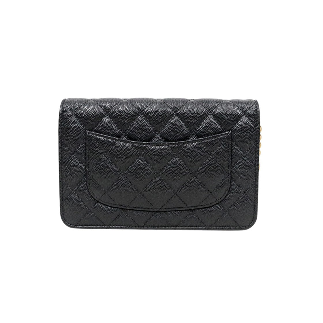 Chanel Dark Gray Caviar WOC with Built-in Chip