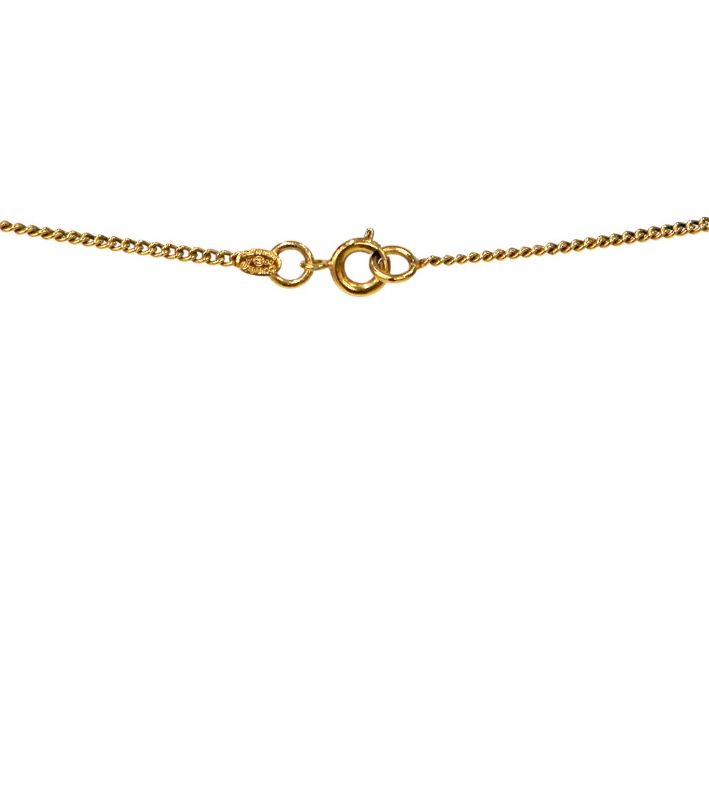 Chanel Orange CC Gold Necklace