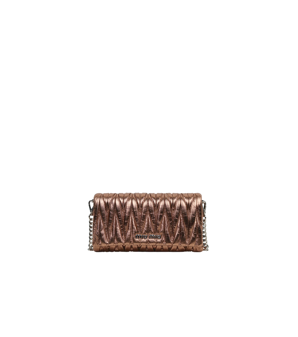 Miu Miu Gold Materasse Shoulder Bag