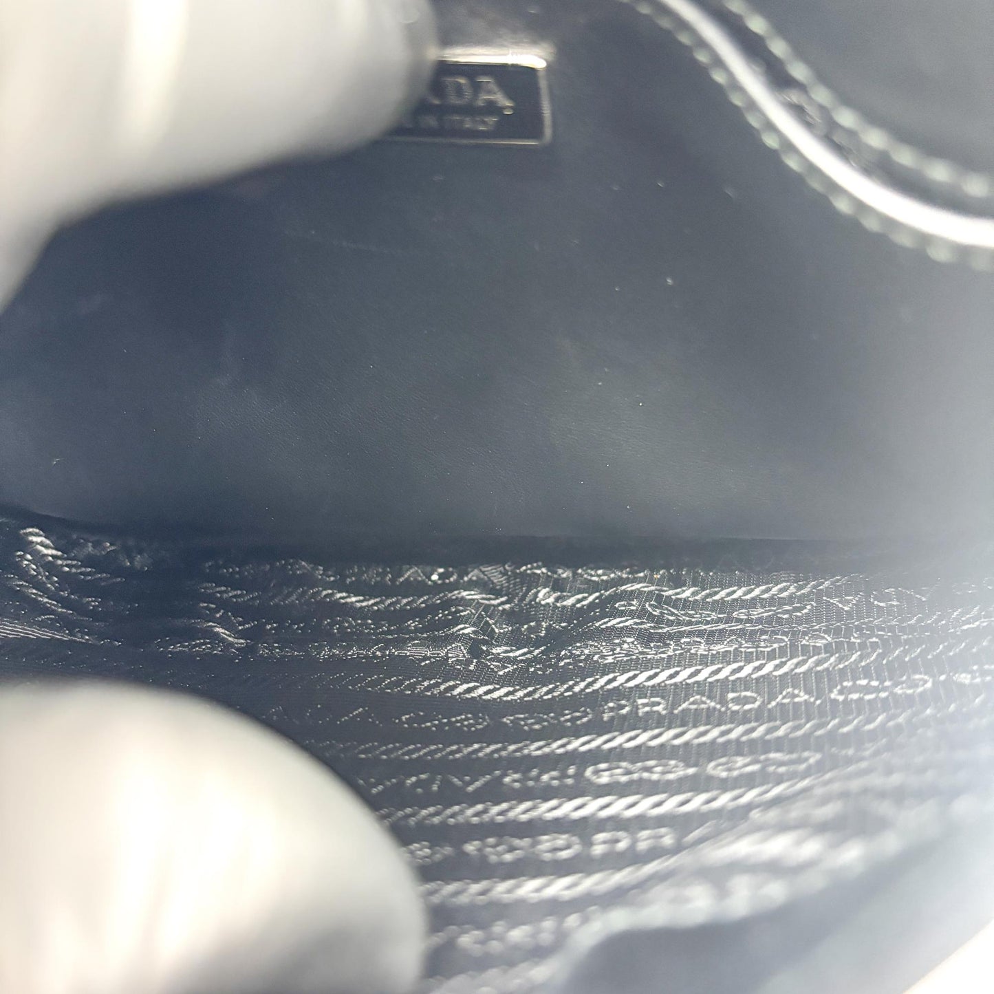 Prada Cleo Brushed Leather Flap Shoulder Bag Black