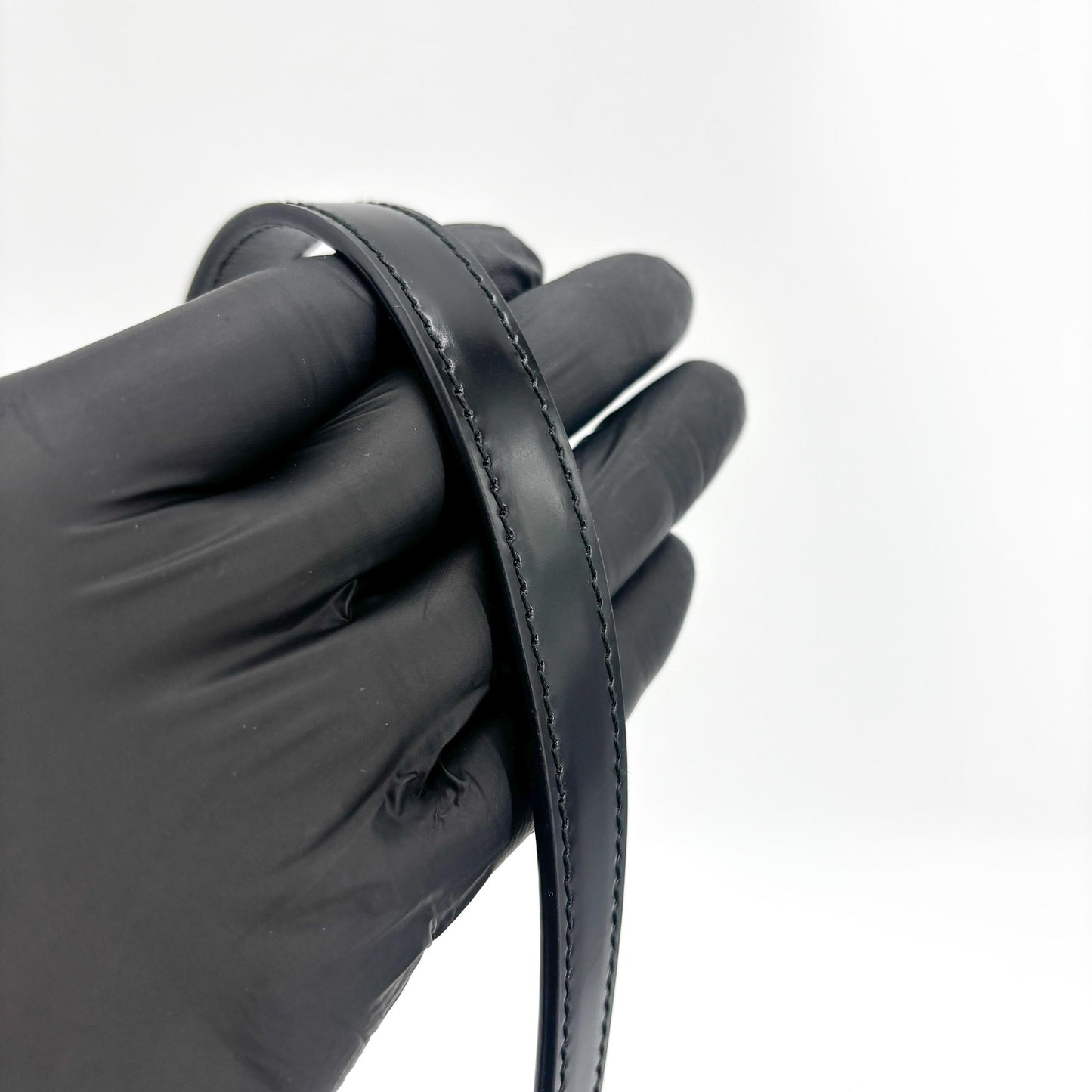 Prada Cleo Brushed Leather Flap Shoulder Bag Black