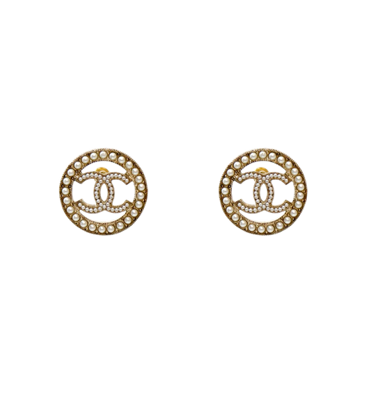 Chanel Pearl CC Earrings