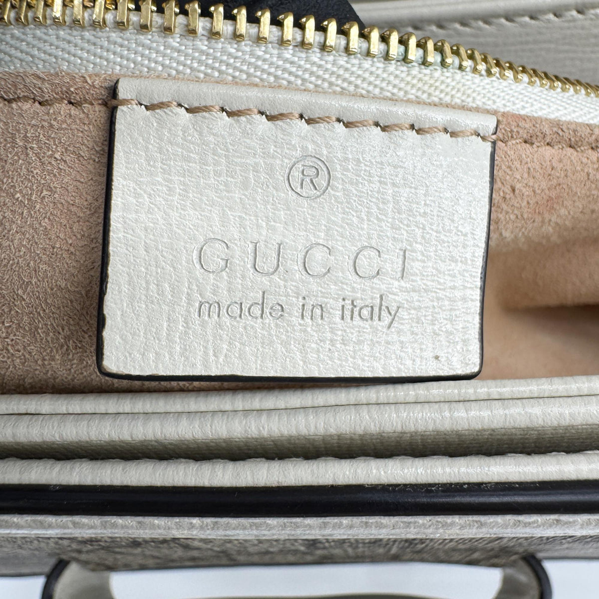 Gucci Horsebit 1955 Small Crossbody Bag GG Supreme White