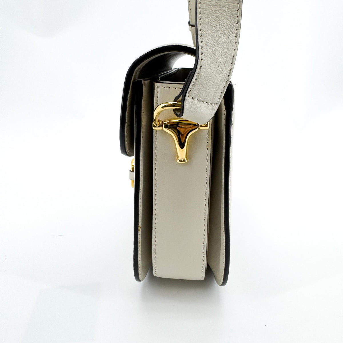 Gucci Horsebit 1955 Small Crossbody Bag GG Supreme White