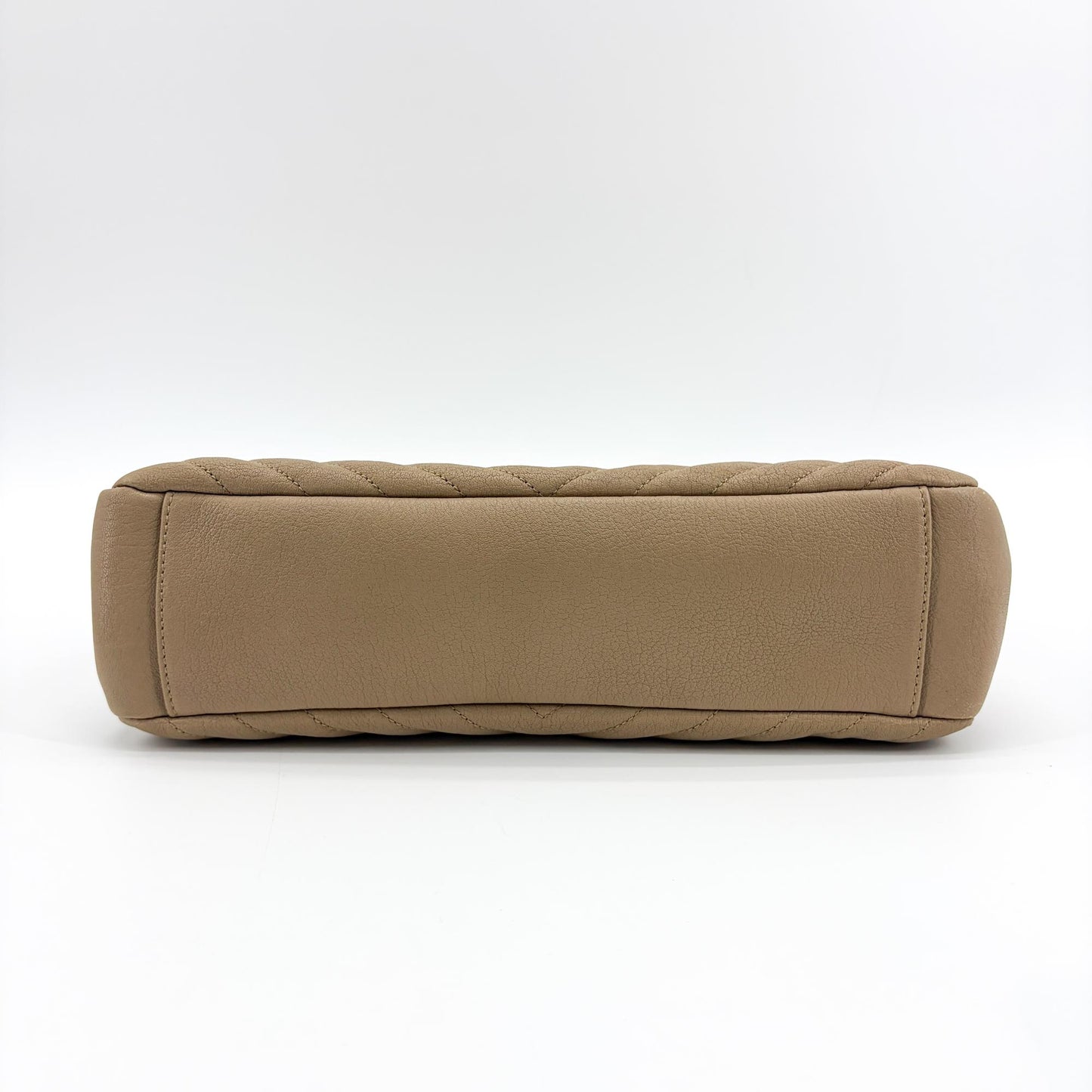 Saint Laurent Medium College Bag Taupe Matelassé Leather Vintage Gold Hardware