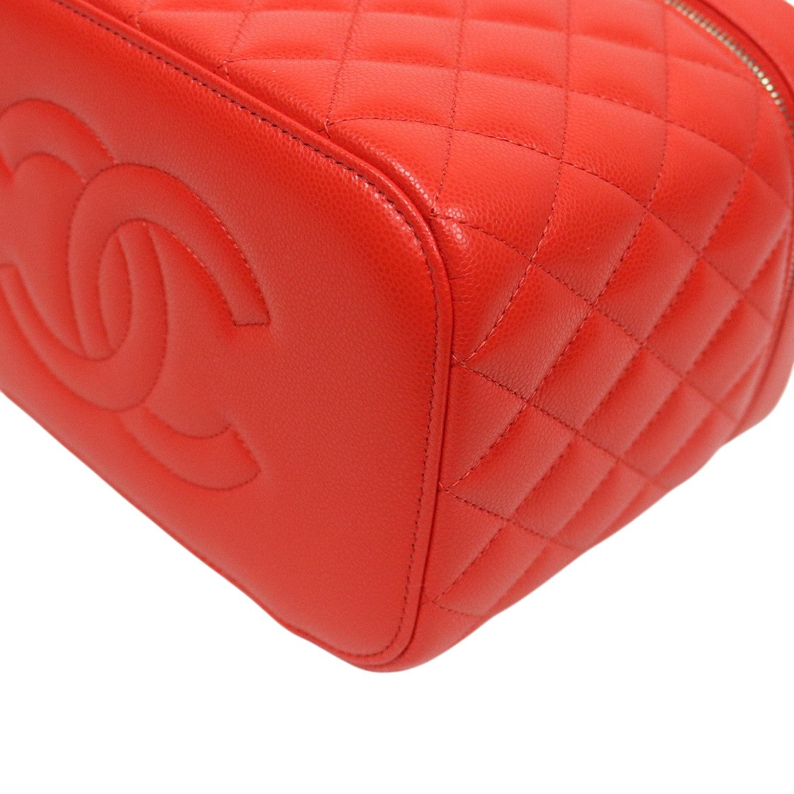 Chanel Red Caviar Cosmetic Vanity Bag