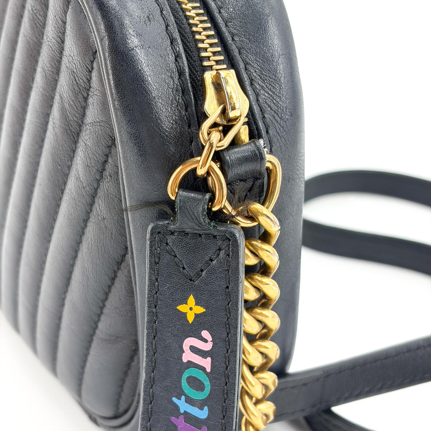 Louis Vuitton New Wave Camera Bag Black Gold Hardware