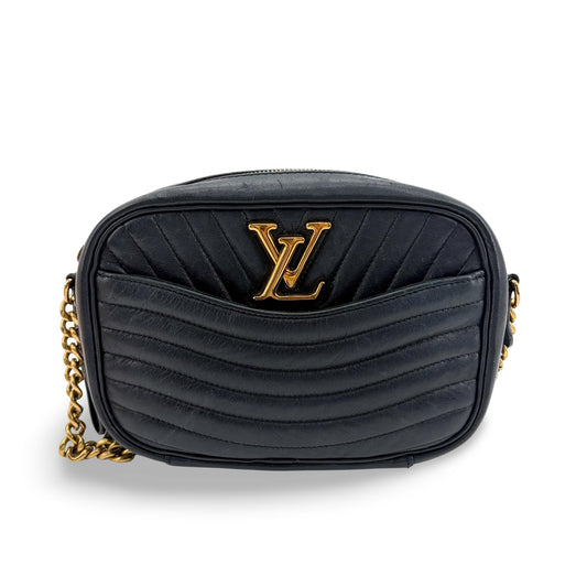 Louis Vuitton New Wave Camera Bag Black Gold Hardware