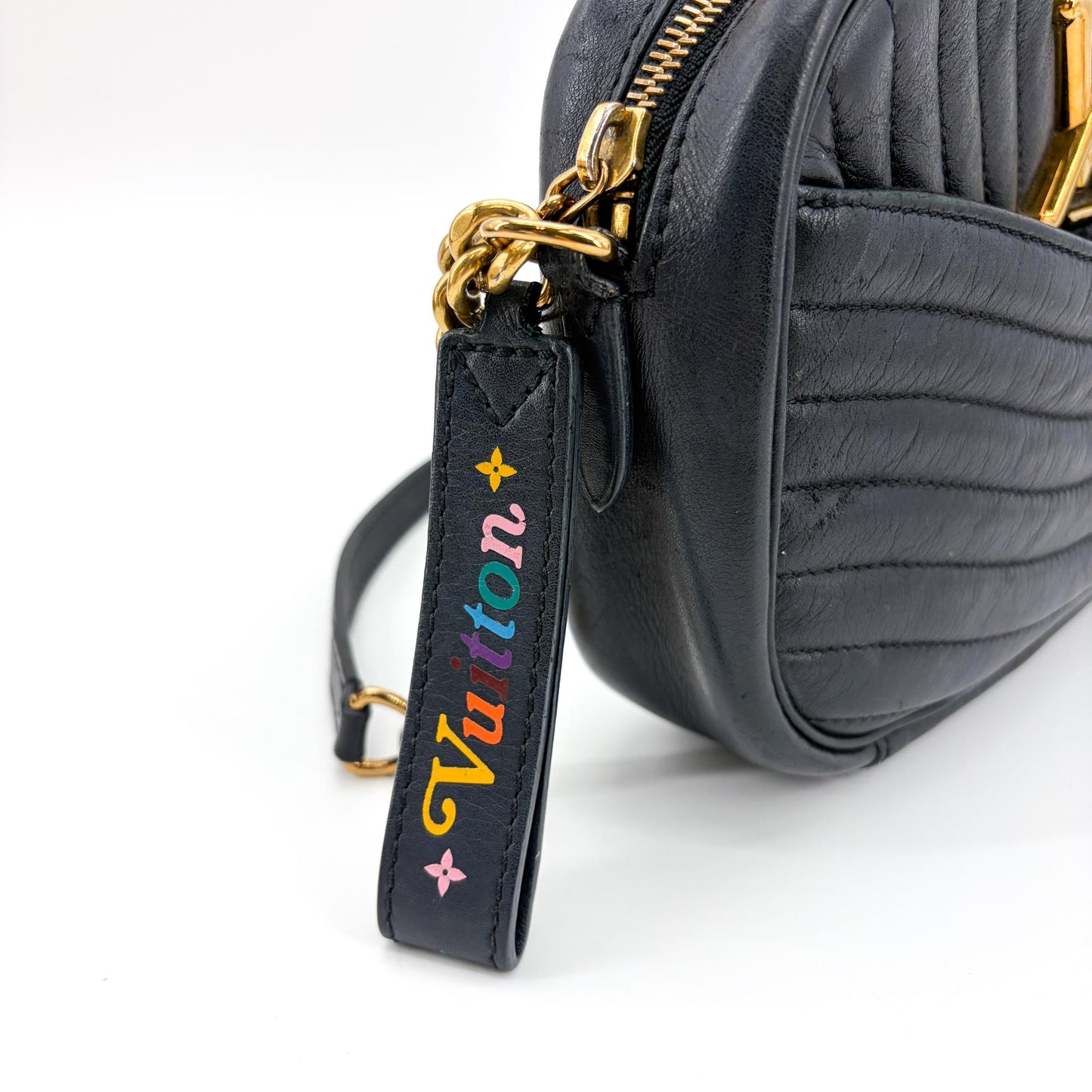 Louis Vuitton New Wave Camera Bag Black Gold Hardware