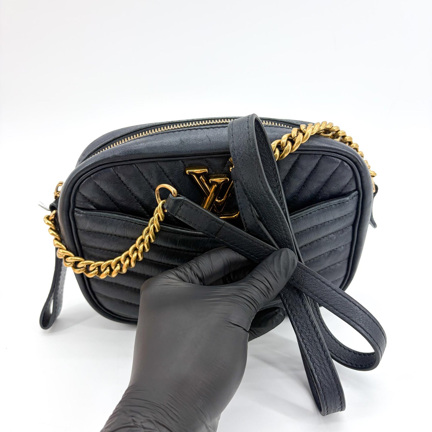 Louis Vuitton New Wave Camera Bag Black Gold Hardware