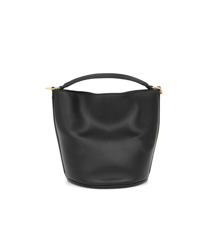 Celine Black Leather 16 Bucket Bag