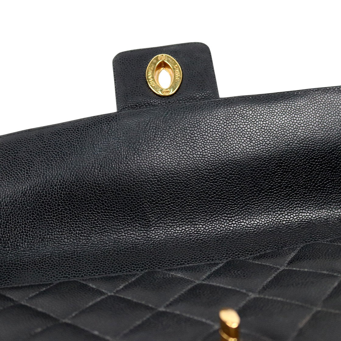 Chanel Black Caviar Quilted Big CC Briefcase