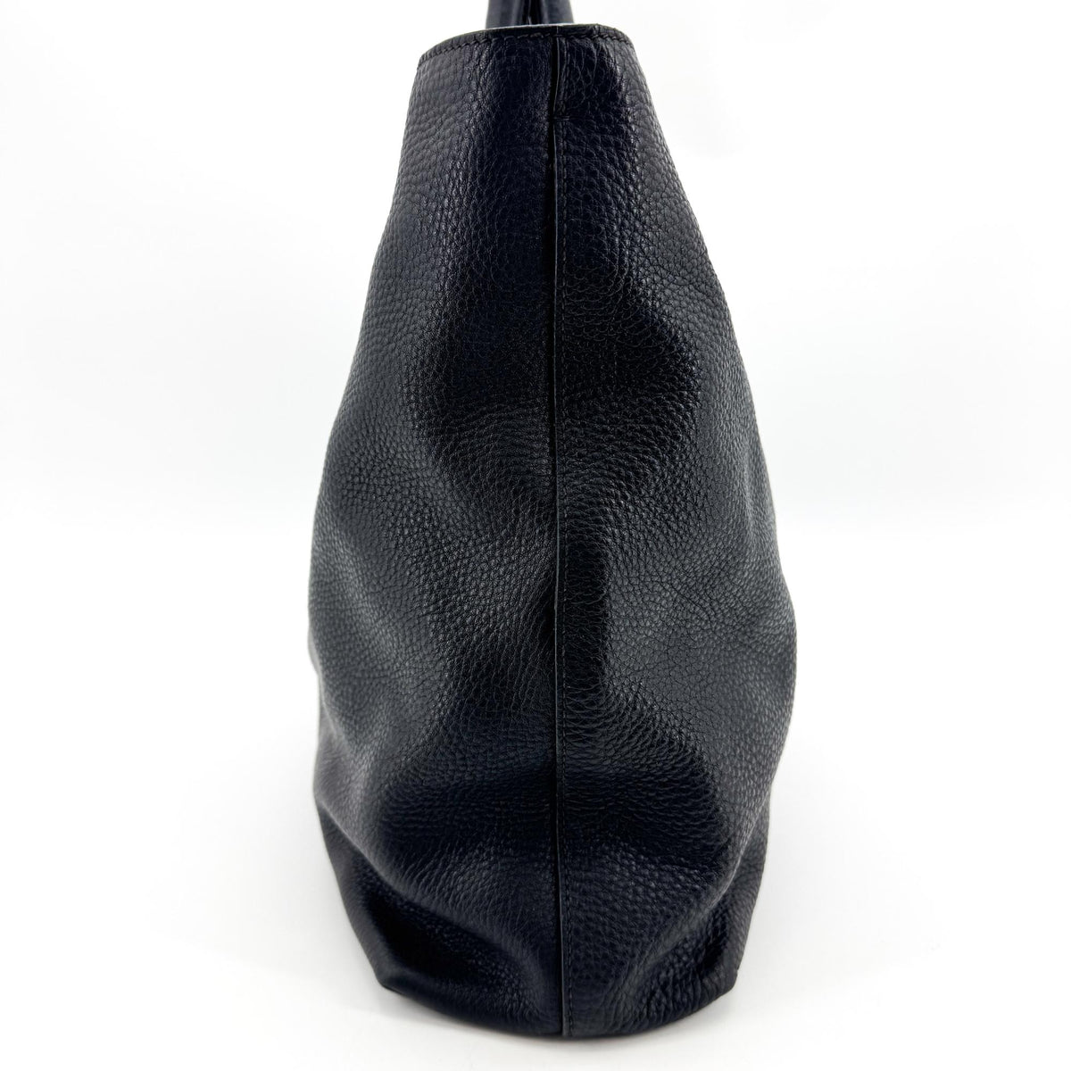Prada Vitello Daino Tote Bag Black with Gold Hardware
