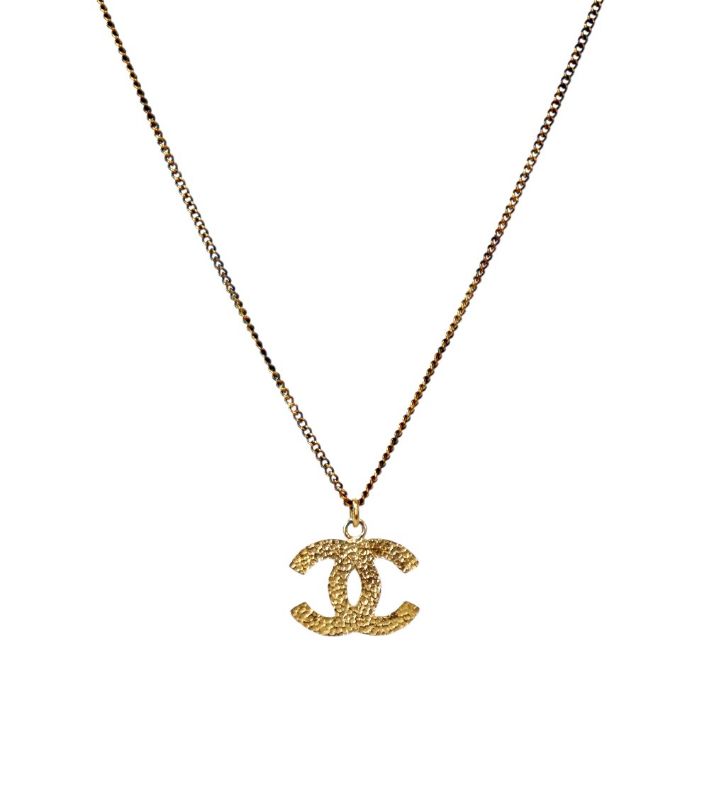 Chanel Glitter CC Gold Necklace