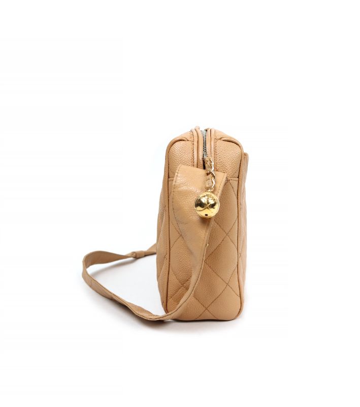 Chanel Beige Golden Ball Shoulder Bag