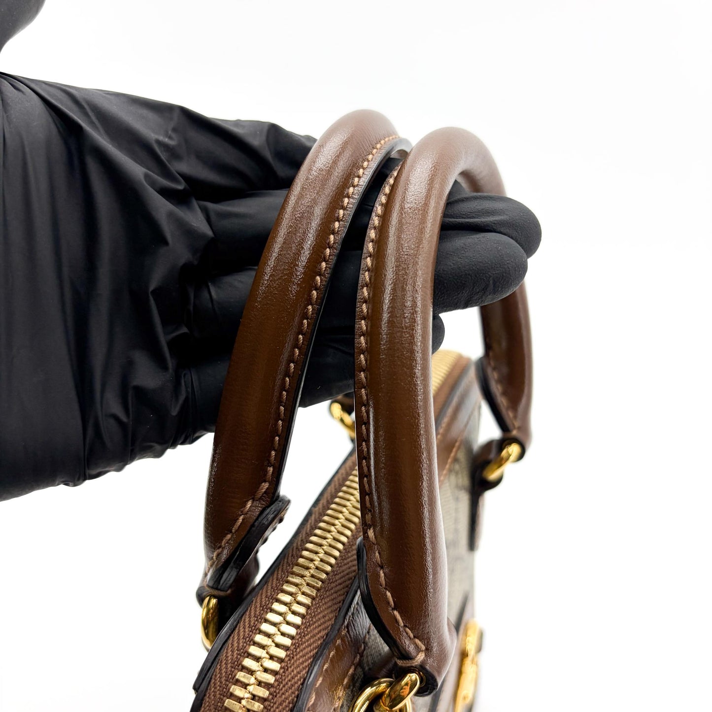 Gucci Horsebit 1955 Mini Top Handle Bag Brown