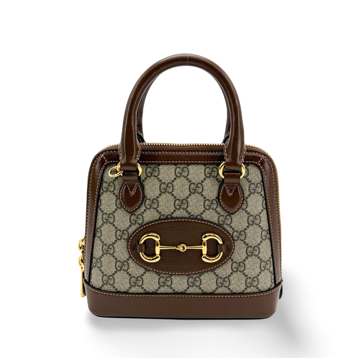 Gucci Horsebit 1955 Mini Top Handle Bag Brown