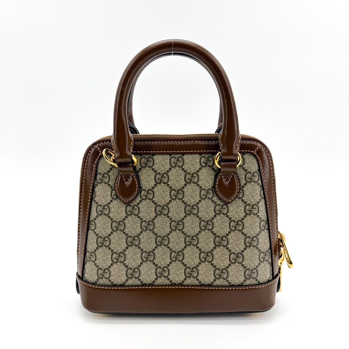 Gucci Horsebit 1955 Mini Top Handle Bag Brown