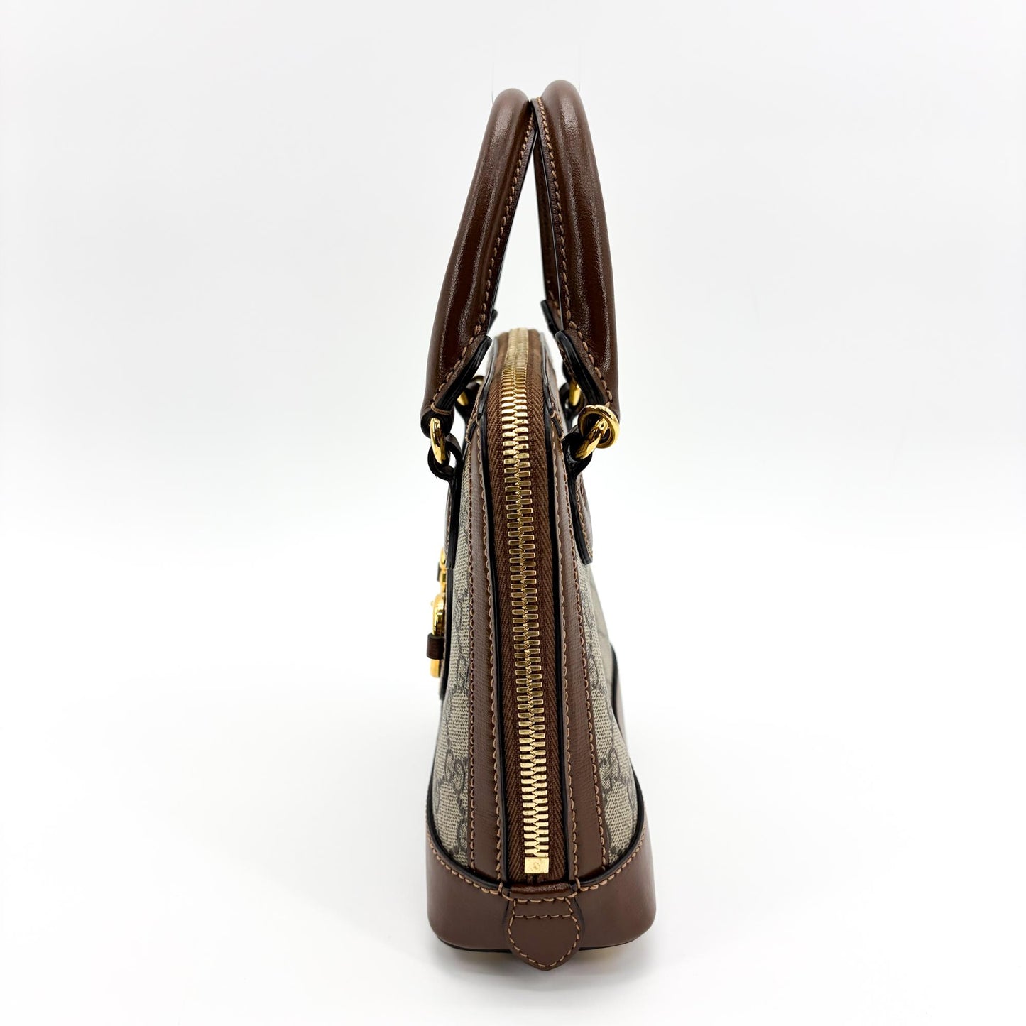Gucci Horsebit 1955 Mini Top Handle Bag Brown