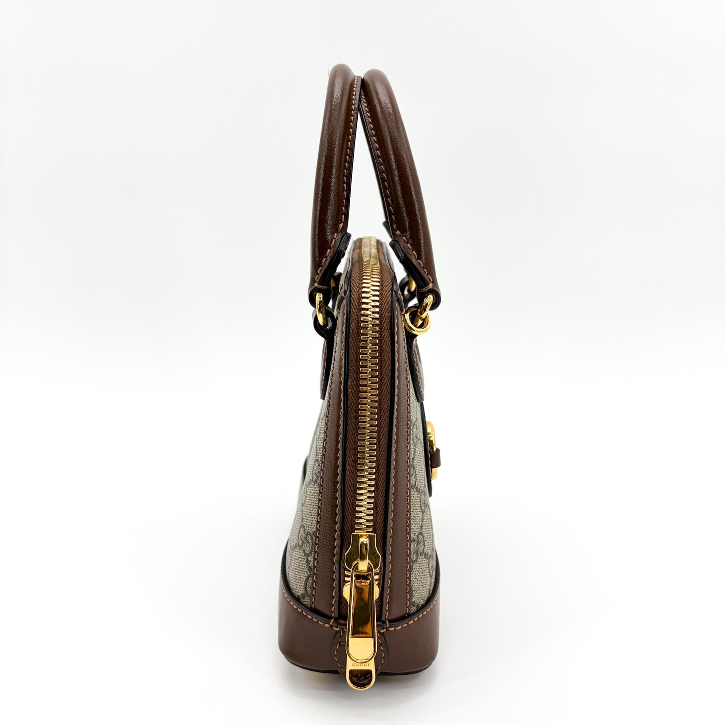 Gucci Horsebit 1955 Mini Top Handle Bag Brown