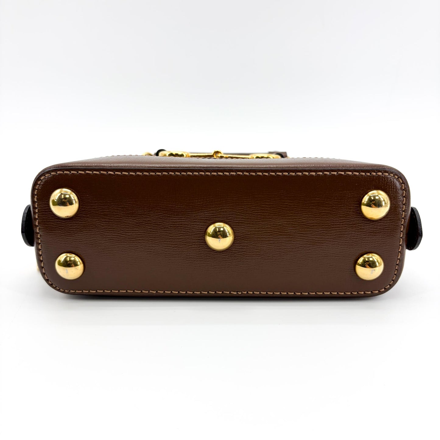 Gucci Horsebit 1955 Mini Top Handle Bag Brown