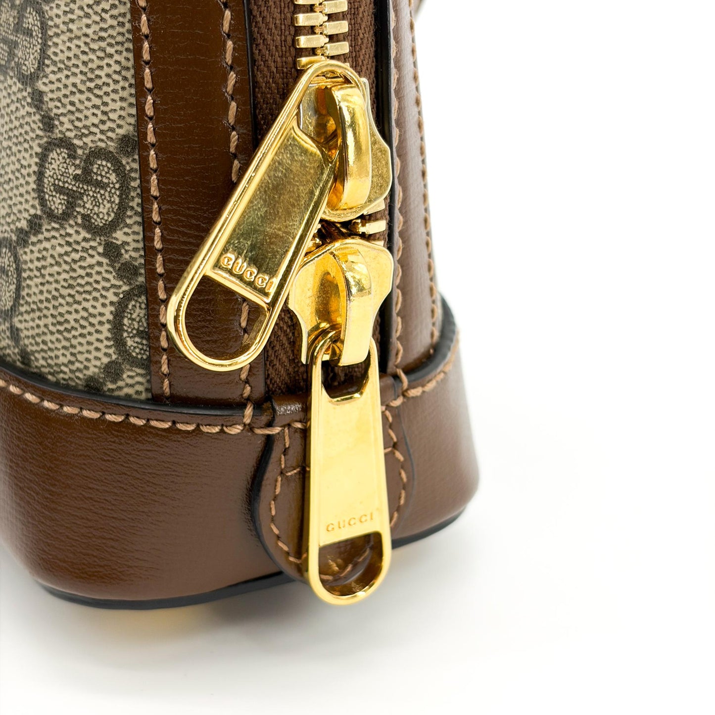 Gucci Horsebit 1955 Mini Top Handle Bag Brown