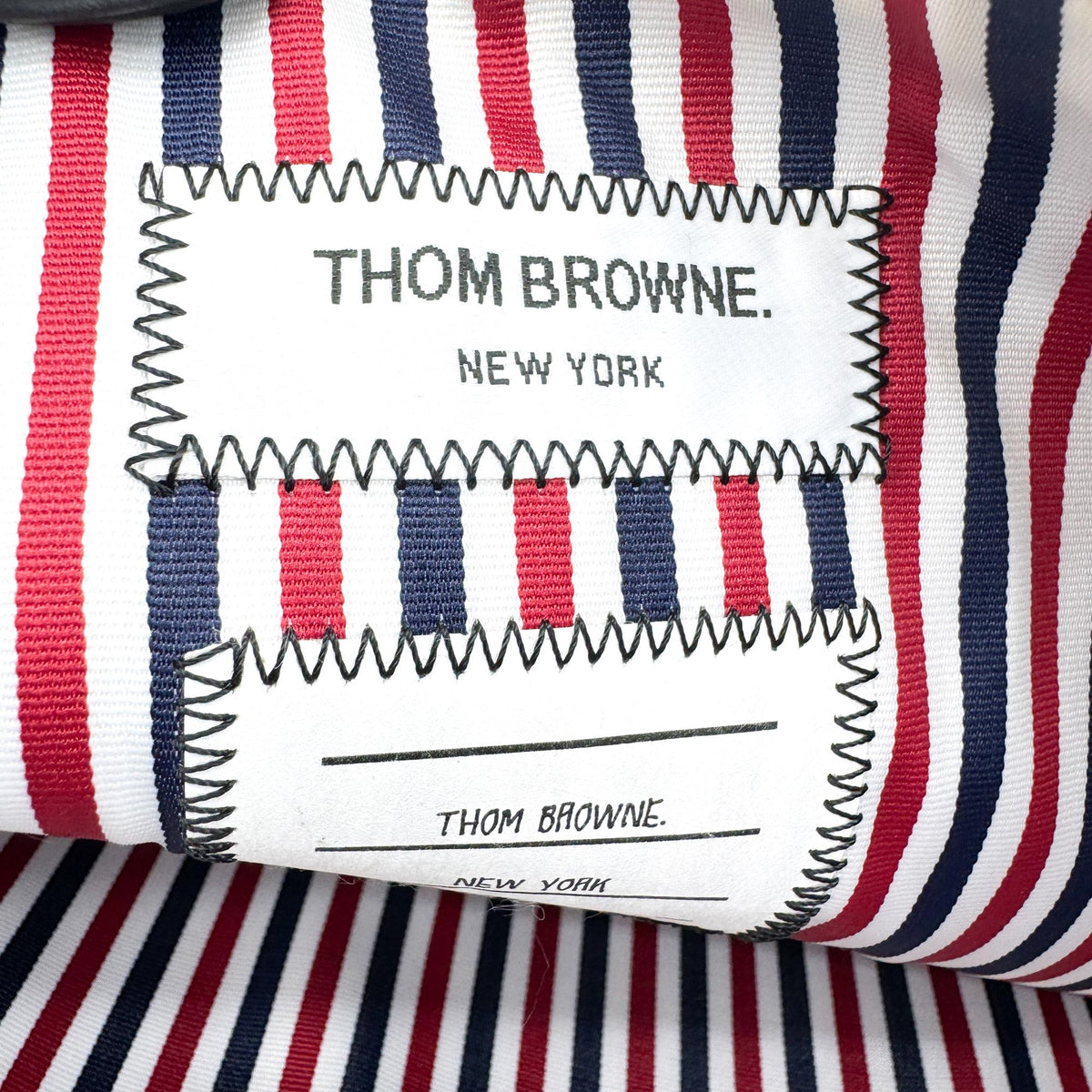 Thom Browne Grain Leather Document Holder Large Navy