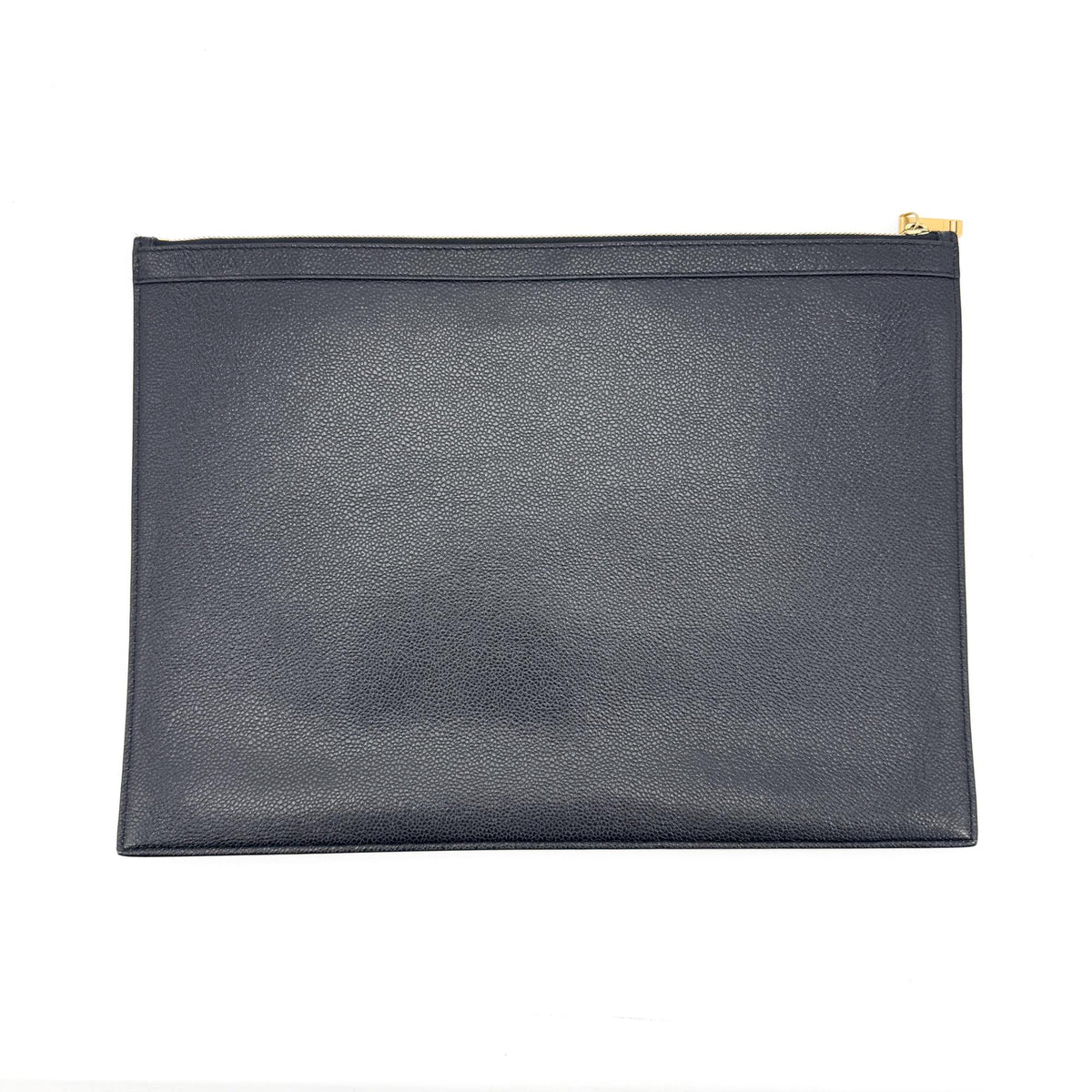 Thom Browne Grain Leather Document Holder Large Navy