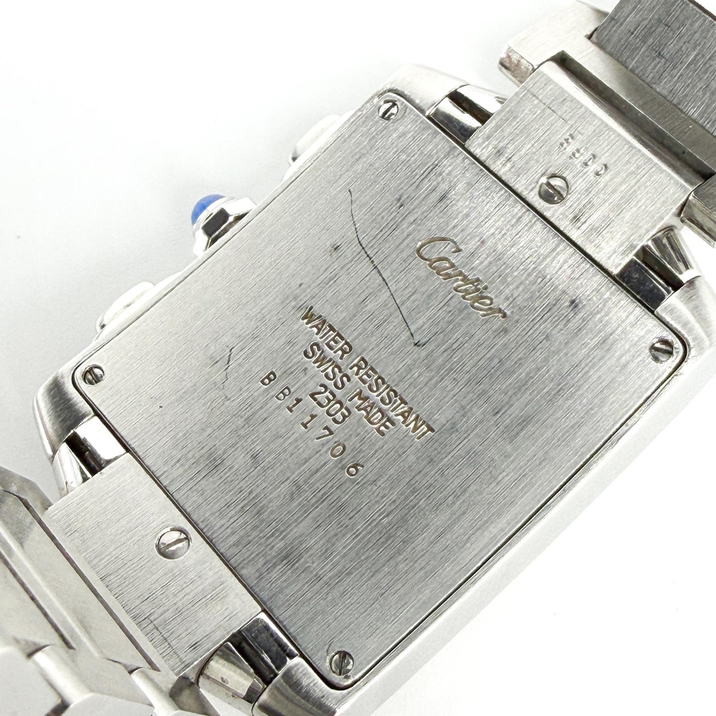 Cartier Tank Française Chronoflex LM Steel