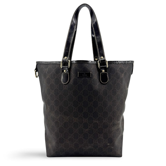 Gucci GG Crystal Tote Bag Dark Brown