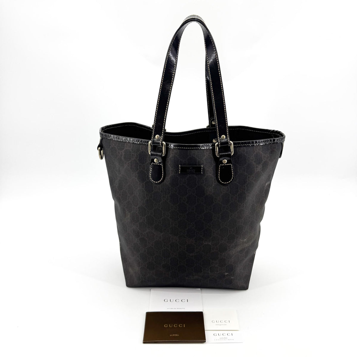 Gucci GG Crystal Tote Bag Dark Brown