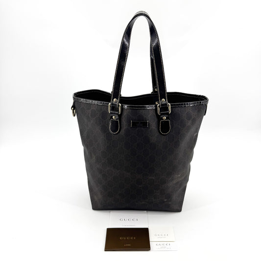 Gucci GG Crystal Tote Bag Dark Brown