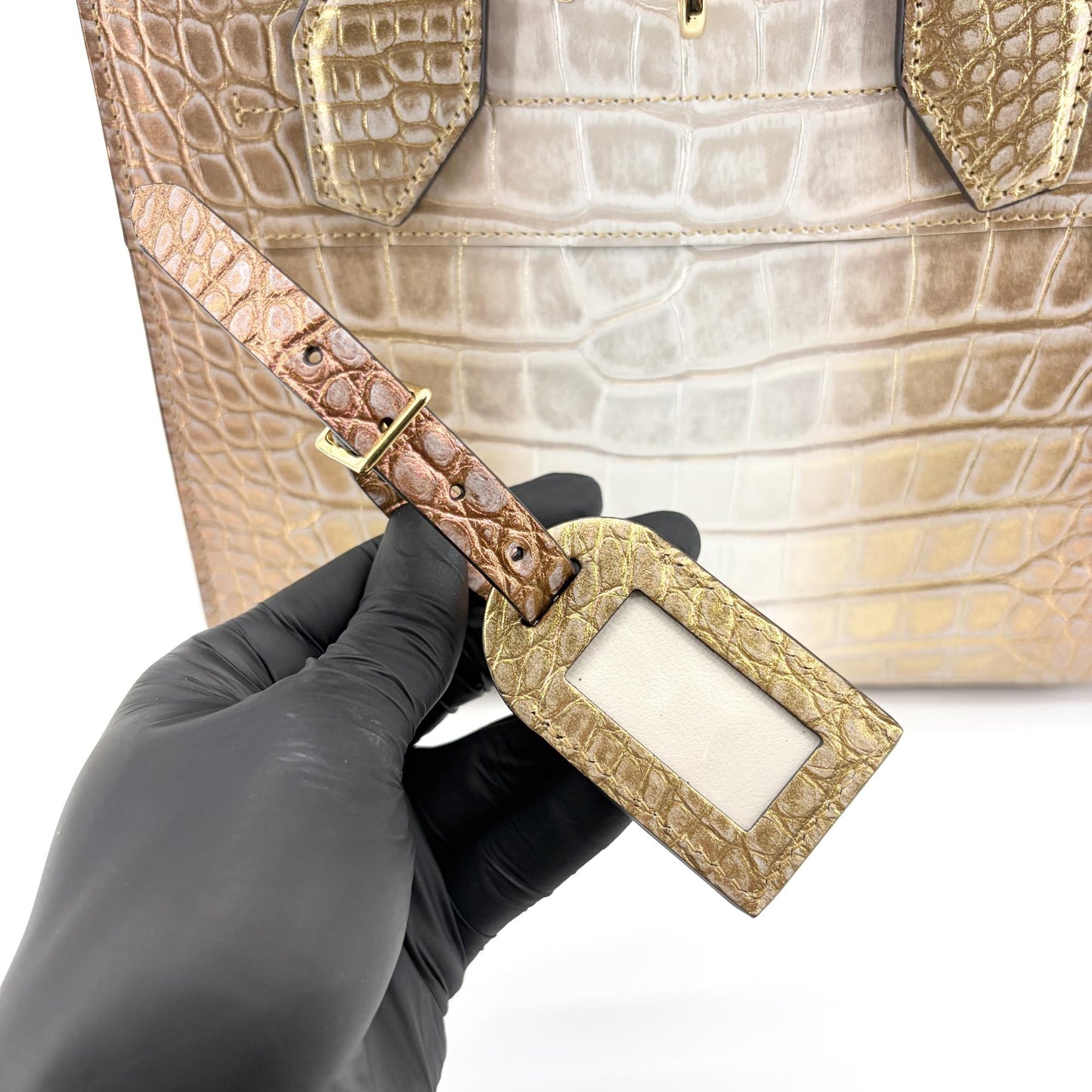 Louis Vuitton City Steamer PM Crocodile Gold Silver Gradient