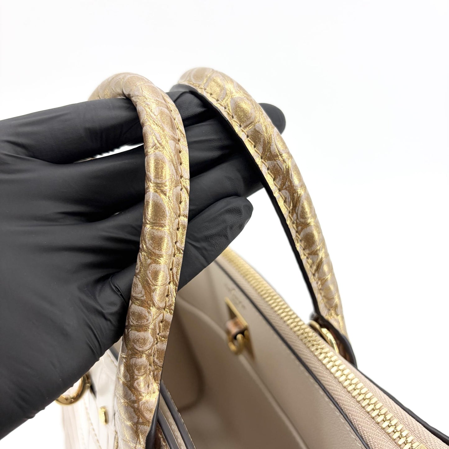 Louis Vuitton City Steamer PM Crocodile Gold Silver Gradient