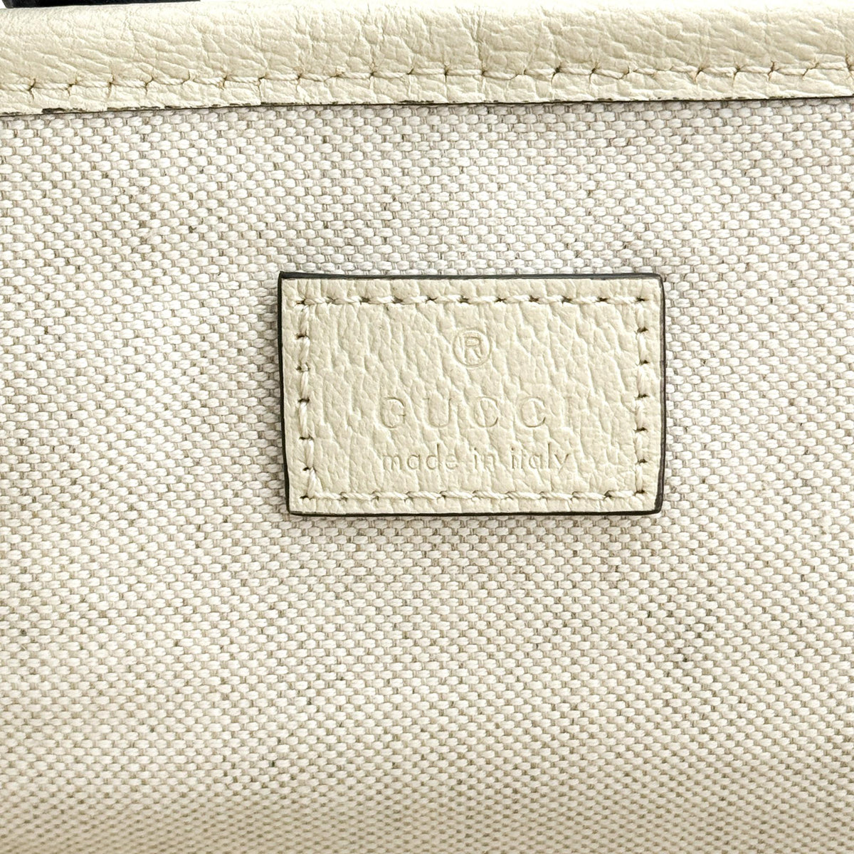 Gucci Double G Medium Leather Tote Bag Ecru