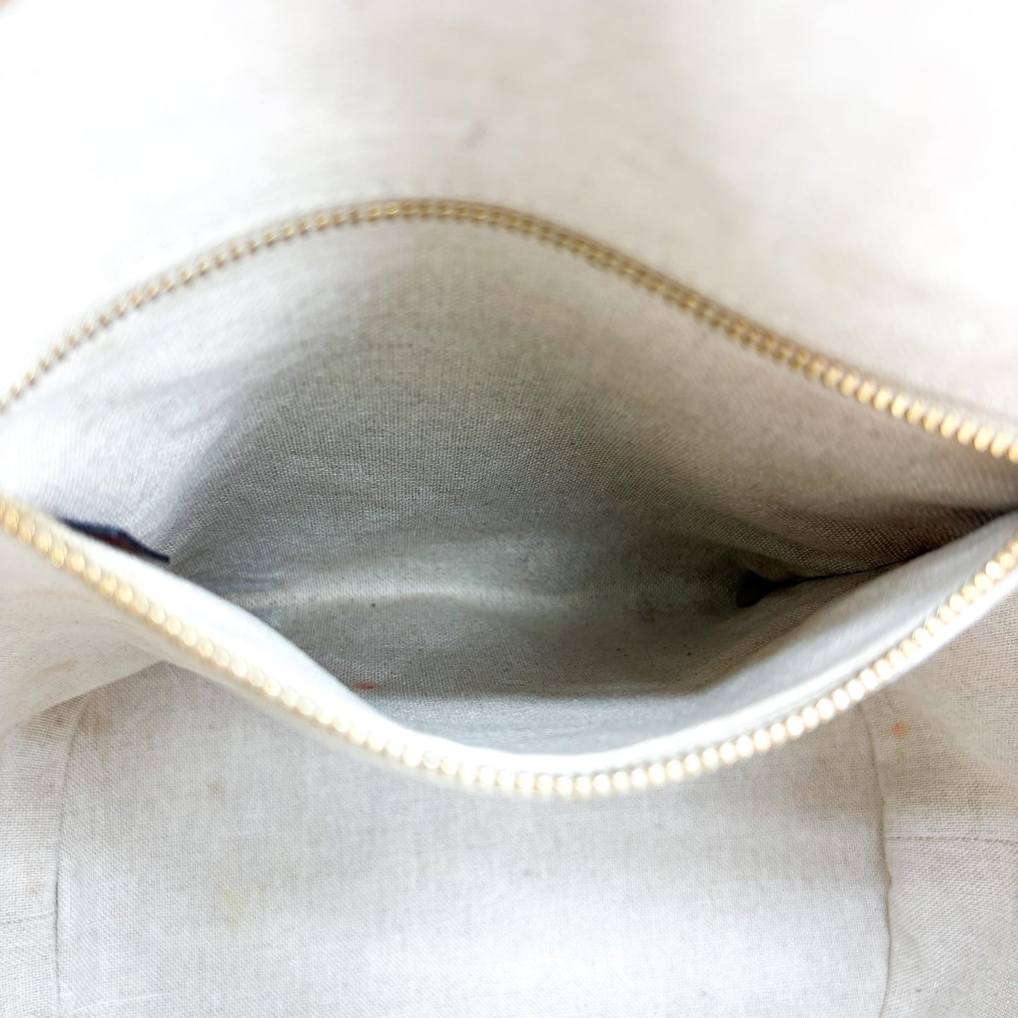 Celine Small Bucket Cure Triomphe Textile and Calfskin Natural Tan